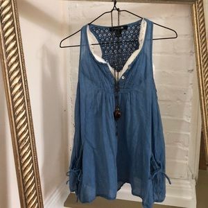 Forever 21 sleeveless tunic in denim blue
